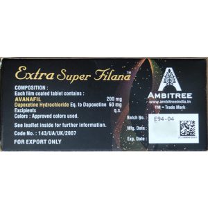 特級阿伐那非雙效片|Extra Super Filana黑水鬼260mg|助勃+延時|治療陽萎早洩：圖片 3